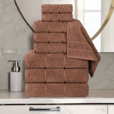 Napa Zero Twist Cotton Solid Waffle Honeycomb 9 Piece Towel Set - Towel Set by Superior