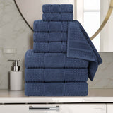 Napa Zero Twist Cotton Solid Waffle Honeycomb 9 Piece Towel Set - Towel Set by Superior