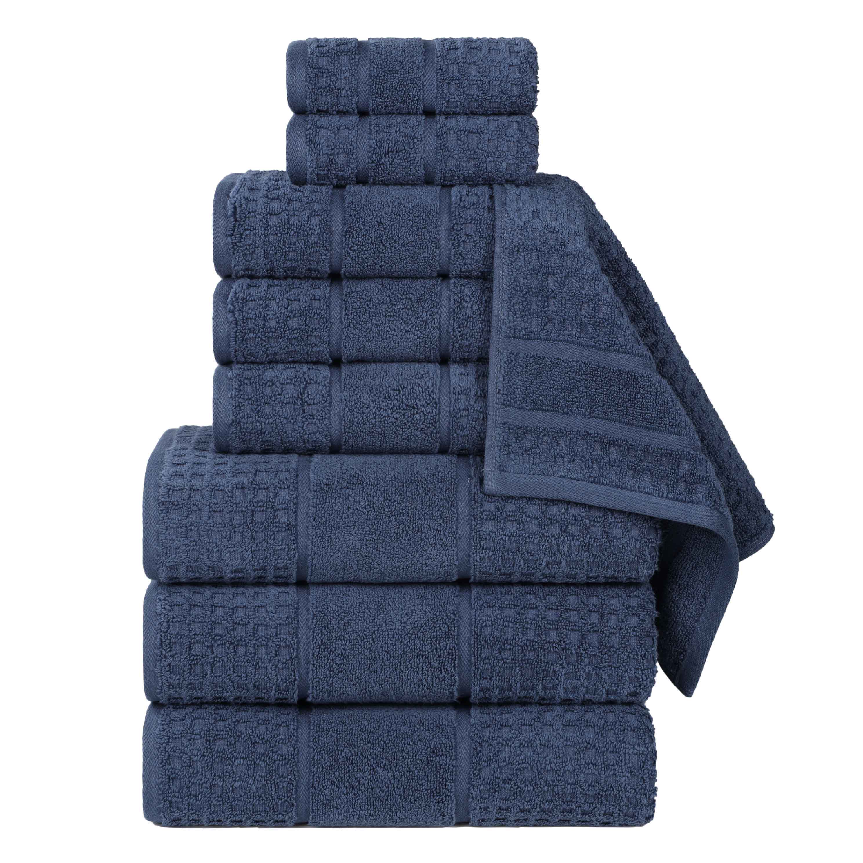 Napa Zero Twist Cotton Solid Waffle Honeycomb 9 Piece Towel Set - Towel Set by Superior