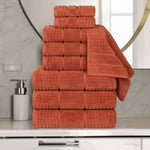 Napa Zero Twist Cotton Solid Waffle Honeycomb 9 Piece Towel Set - Towel Set by Superior