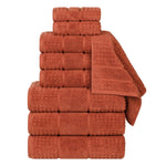 Napa Zero Twist Cotton Solid Waffle Honeycomb 9 Piece Towel Set - Towel Set by Superior