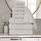 Napa Zero Twist Cotton Solid Waffle Honeycomb 9 Piece Towel Set - Towel Set by Superior