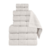 Napa Zero Twist Cotton Solid Waffle Honeycomb 9 Piece Towel Set - Towel Set by Superior