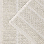 Naples Cotton Blend Textured Checkered and Ribbed 12 Piece Towel Set - Towel Set by Superior