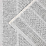 Naples Cotton Blend Textured Checkered and Ribbed 3 Piece Towel Set - Towel Set by Superior