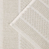 Naples Cotton Blend Textured Checkered and Ribbed 3 Piece Towel Set - Towel Set by Superior