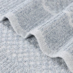 Naples Cotton Blend Textured Checkered and Ribbed 9 Piece Towel Set - Towel Set by Superior