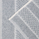 Naples Cotton Blend Textured Checkered & Ribbed Bath Sheets, Set of 2 - Bath Sheet by Superior