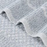 Naples Cotton Blend Textured Checkered & Ribbed Bath Towels, Set of 2 - Bath Towel by Superior