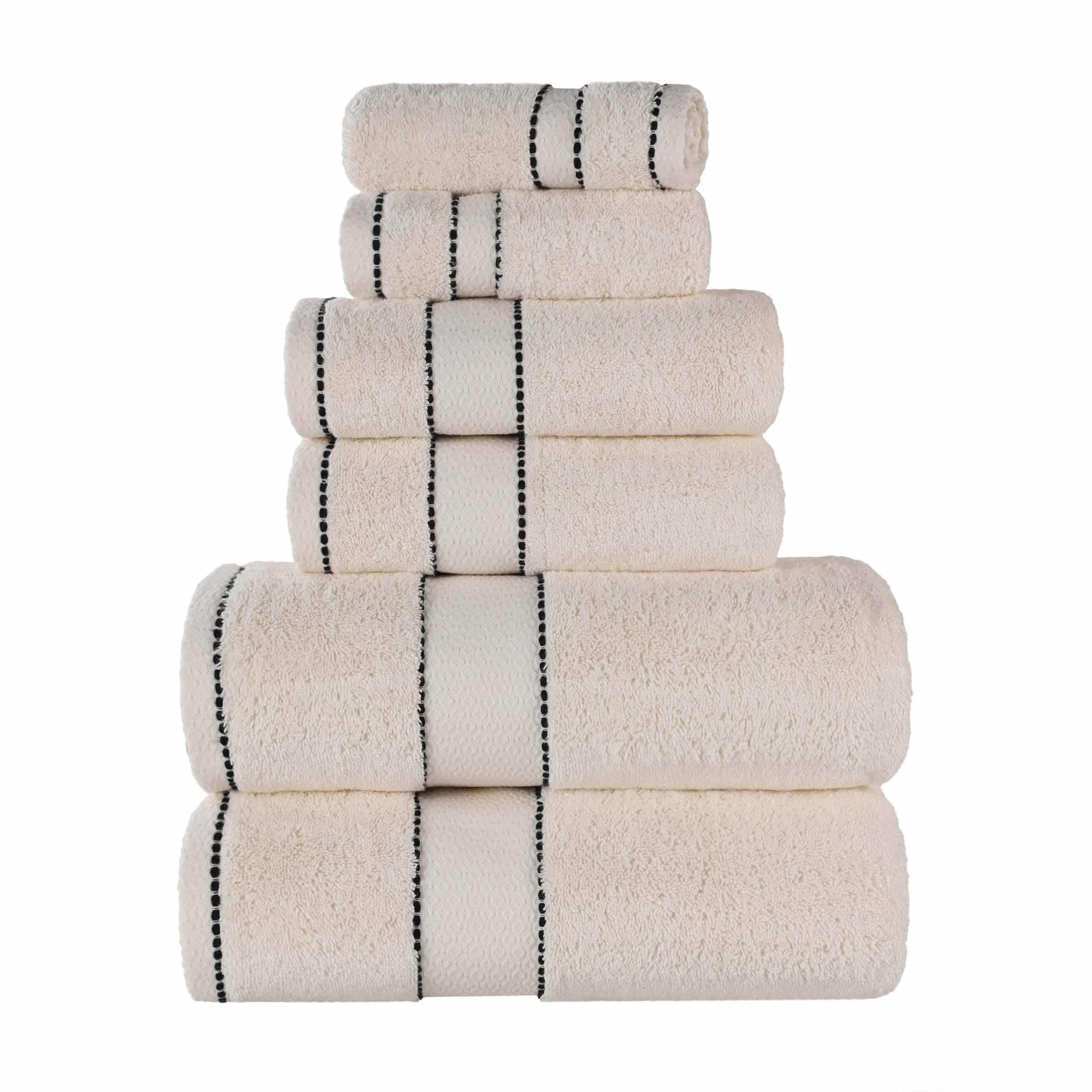 Niles Egyptian Giza Cotton Plush Heavyweight Soft 6 Piece Towel Set - Towel Set by Superior