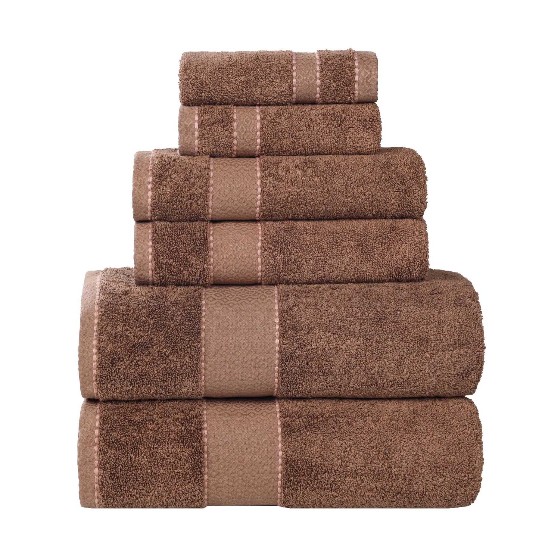 Niles Egyptian Giza Cotton Plush Heavyweight Soft 6 Piece Towel Set - Towel Set by Superior