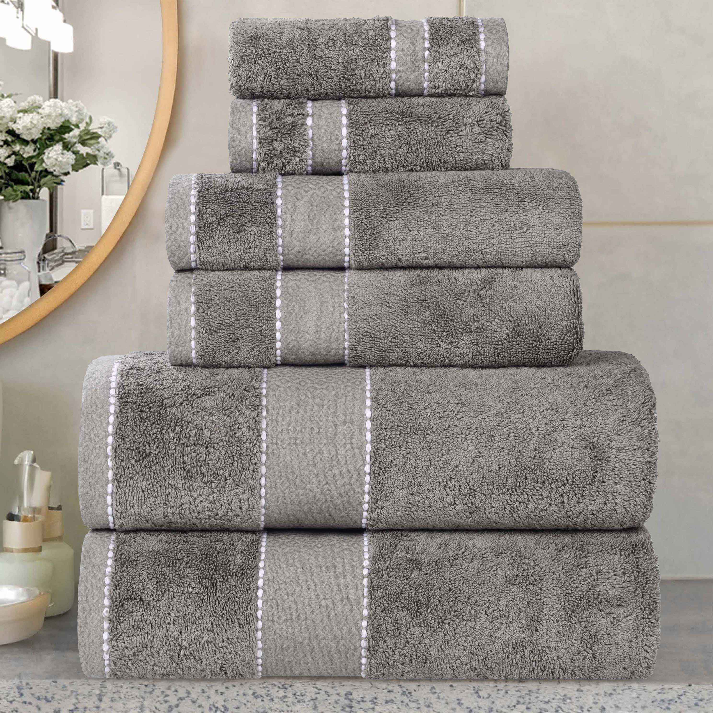 Niles Egyptian Giza Cotton Plush Heavyweight Soft 6 Piece Towel Set - Towel Set by Superior