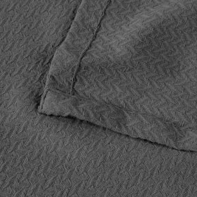 Nobel Cotton Textured Jacquard Chevron Lightweight Woven Blanket - Blanket by Superior