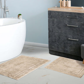 Non-Slip Washable Cotton 2 Piece Bath Rug Set - Bath Rugs by Superior