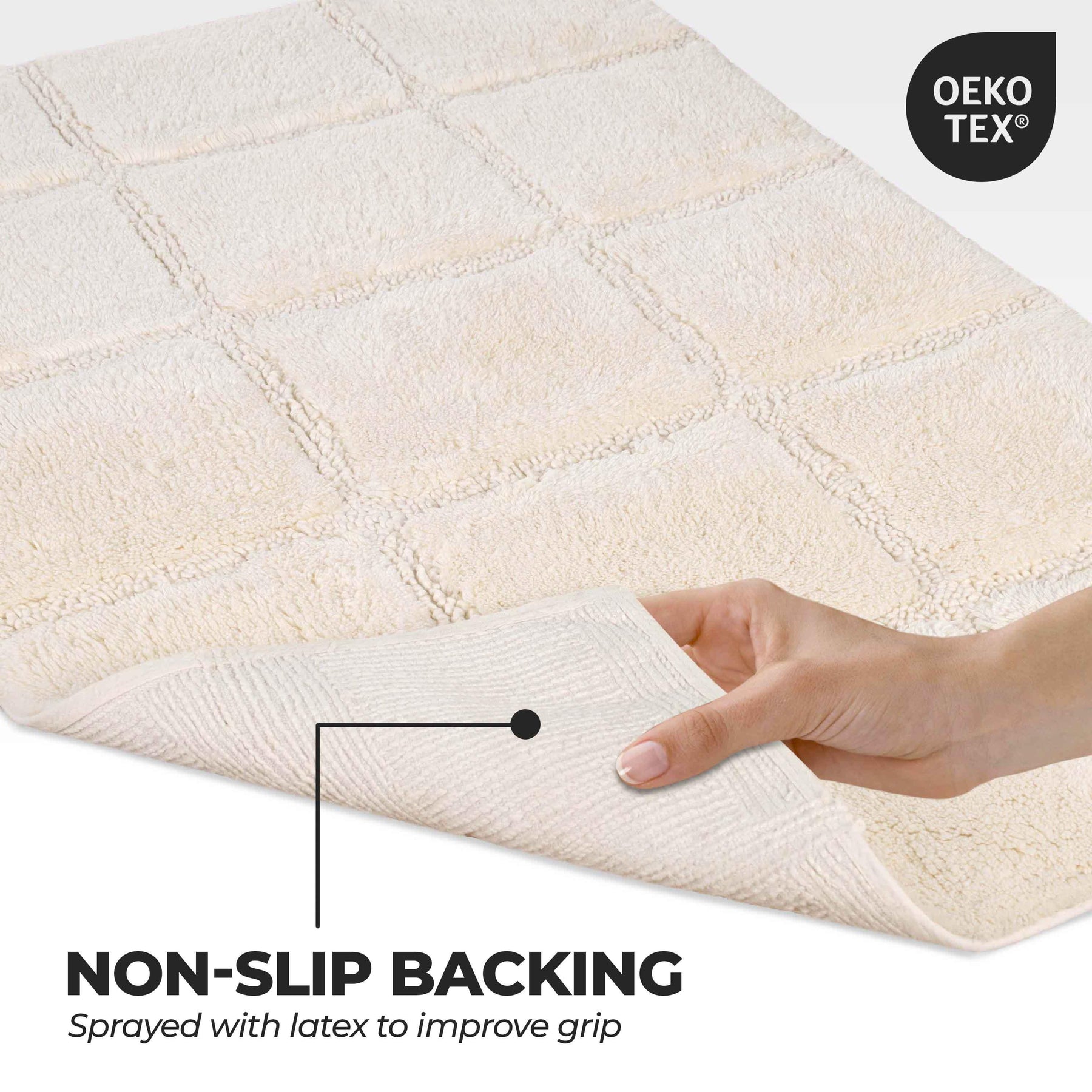 Non-Slip Washable Cotton 2 Piece Bath Rug Set - Bath Rugs by Superior