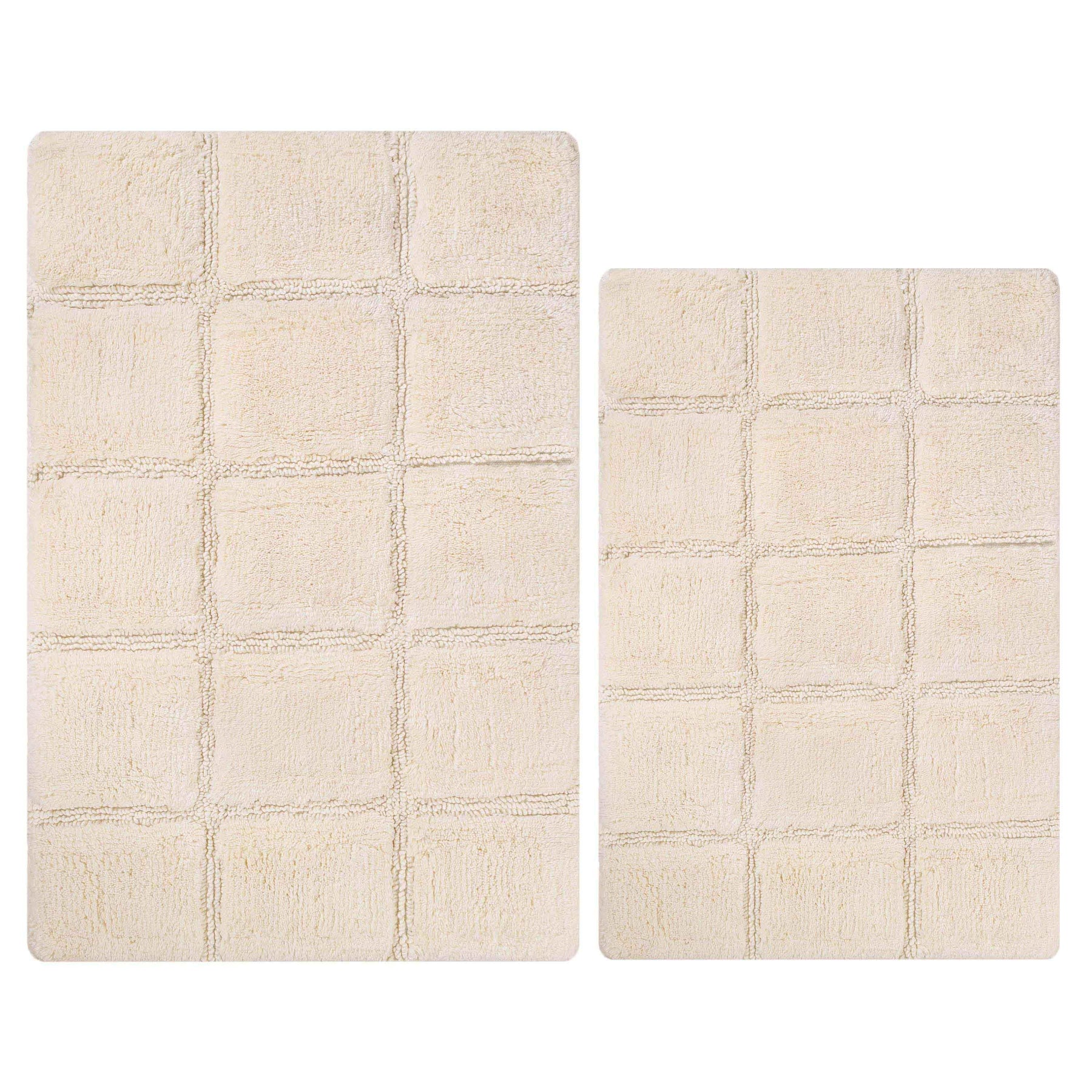 Non-Slip Washable Cotton 2 Piece Bath Rug Set - Bath Rugs by Superior