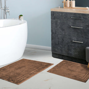 Non-Slip Washable Cotton 2 Piece Bath Rug Set - Bath Rugs by Superior