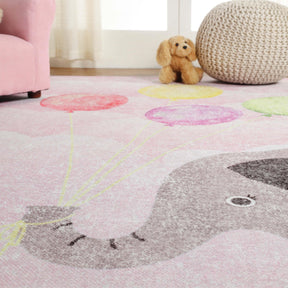 Nursery Elephant Anti-Skid Backing Indoor Area Rug - Rugs by Superior