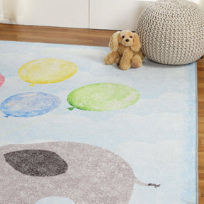 Nursery Elephant Anti-Skid Backing Indoor Area Rug - Rugs by Superior