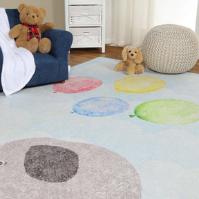 Nursery Elephant Anti-Skid Backing Indoor Area Rug - Rugs by Superior