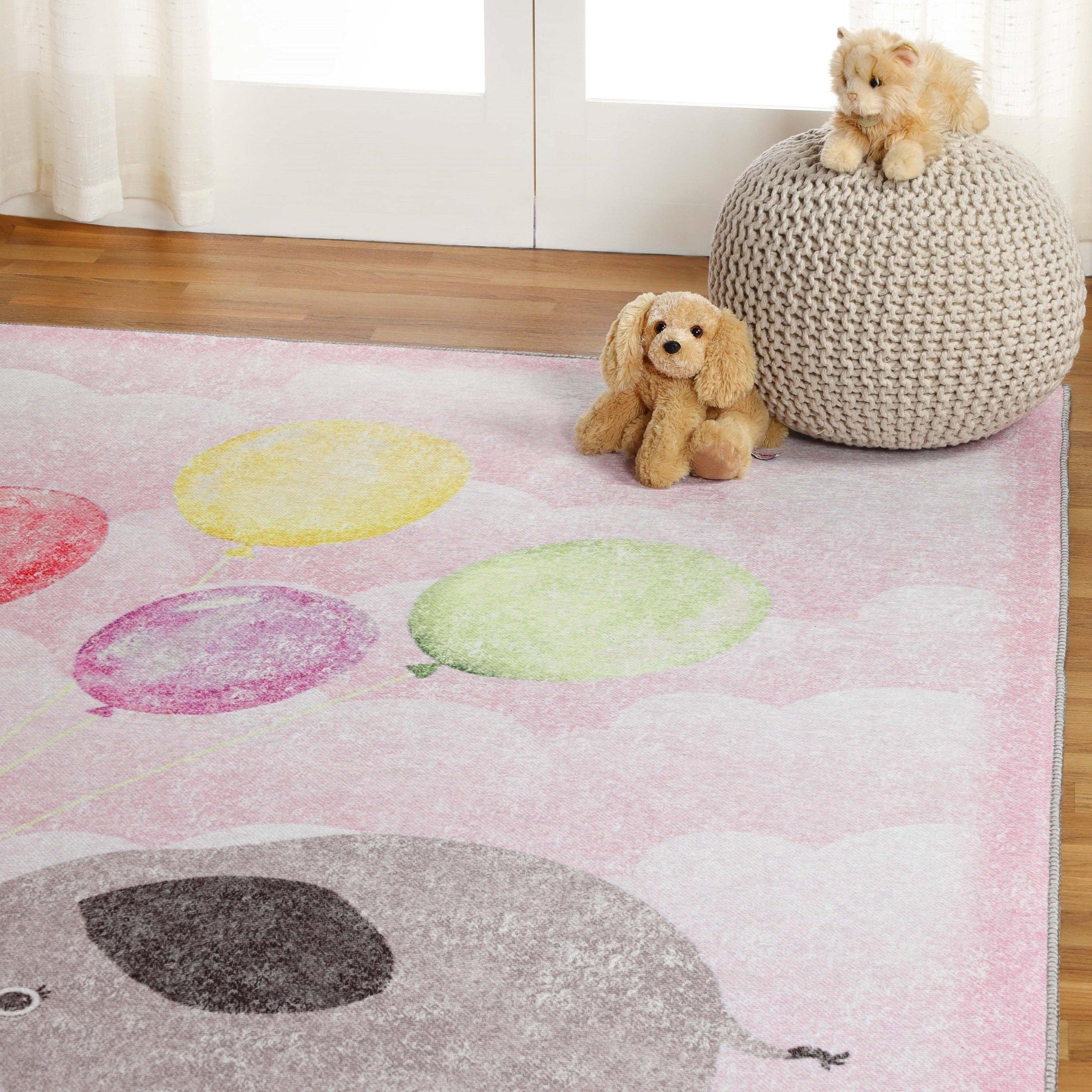 Nursery Elephant Anti-Skid Backing Indoor Area Rug - Rugs by Superior