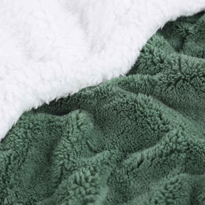 Nuuk Jacquard Lattice Fleece Plush Fluffy Sherpa Reversible Blanket - Blanket by Superior