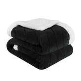 Nuuk Jacquard Lattice Fleece Plush Fluffy Sherpa Reversible Blanket - Blanket by Superior