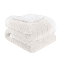 Nuuk Jacquard Lattice Fleece Plush Fluffy Sherpa Reversible Blanket - Blanket by Superior