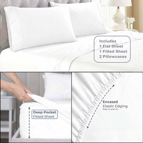 Organic Cotton 300 Thread Count Percale Extra Deep Pocket Sheet Set - Sheet Set by Superior