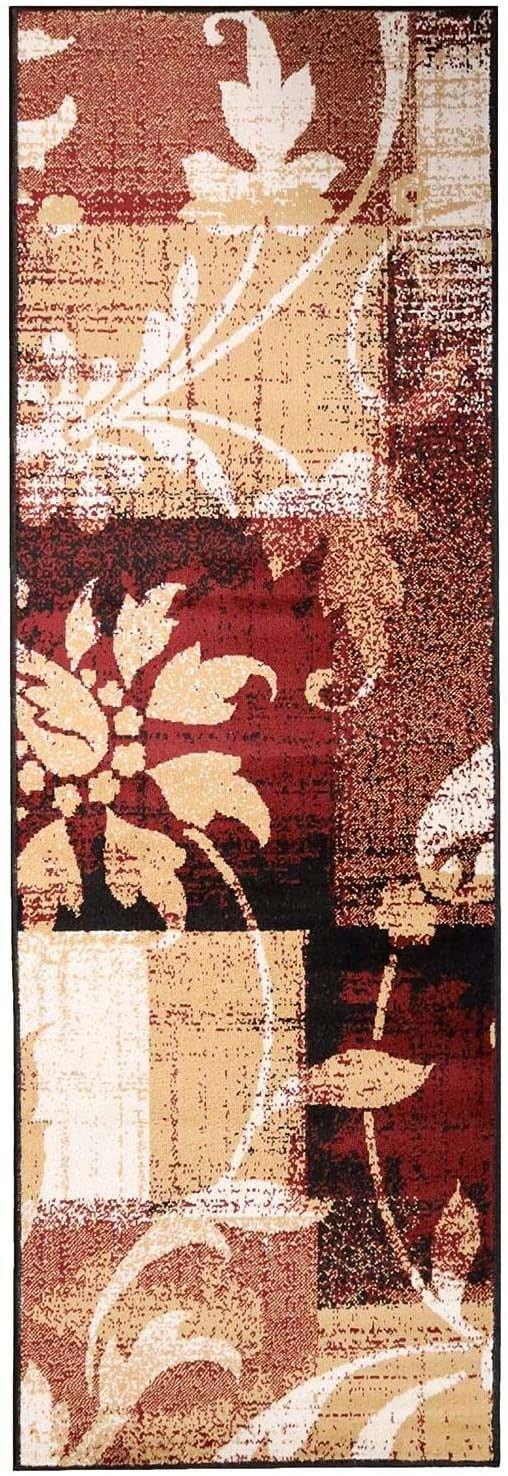 Pastiche Contemporary Floral Patchwork Indoor Area Rug or Runner - Rugs by Superior