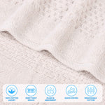 Playa Zero Twist Cotton Solid Waffle Textured 12 Piece Towel Set - Towel Set by Superior