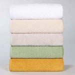 Playa Zero Twist Cotton Solid Waffle Textured 12 Piece Towel Set - Towel Set by Superior