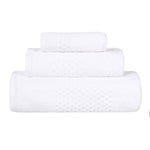 Playa Zero Twist Cotton Solid Waffle Textured 3 Piece Towel Set - Towel Set by Superior