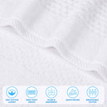 Playa Zero Twist Cotton Solid Waffle Textured 3 Piece Towel Set - Towel Set by Superior