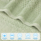 Playa Zero Twist Cotton Solid Waffle Textured 3 Piece Towel Set - Towel Set by Superior