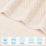 Playa Zero Twist Cotton Solid Waffle Textured 6 Piece Towel Set - Towel Set by Superior