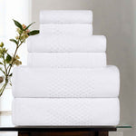 Playa Zero Twist Cotton Solid Waffle Textured 6 Piece Towel Set - Towel Set by Superior