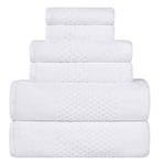 Playa Zero Twist Cotton Solid Waffle Textured 6 Piece Towel Set - Towel Set by Superior