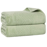 Playa Zero Twist Cotton Solid Waffle Textured Bath Sheets, Set of 2 - Bath Sheet by Superior