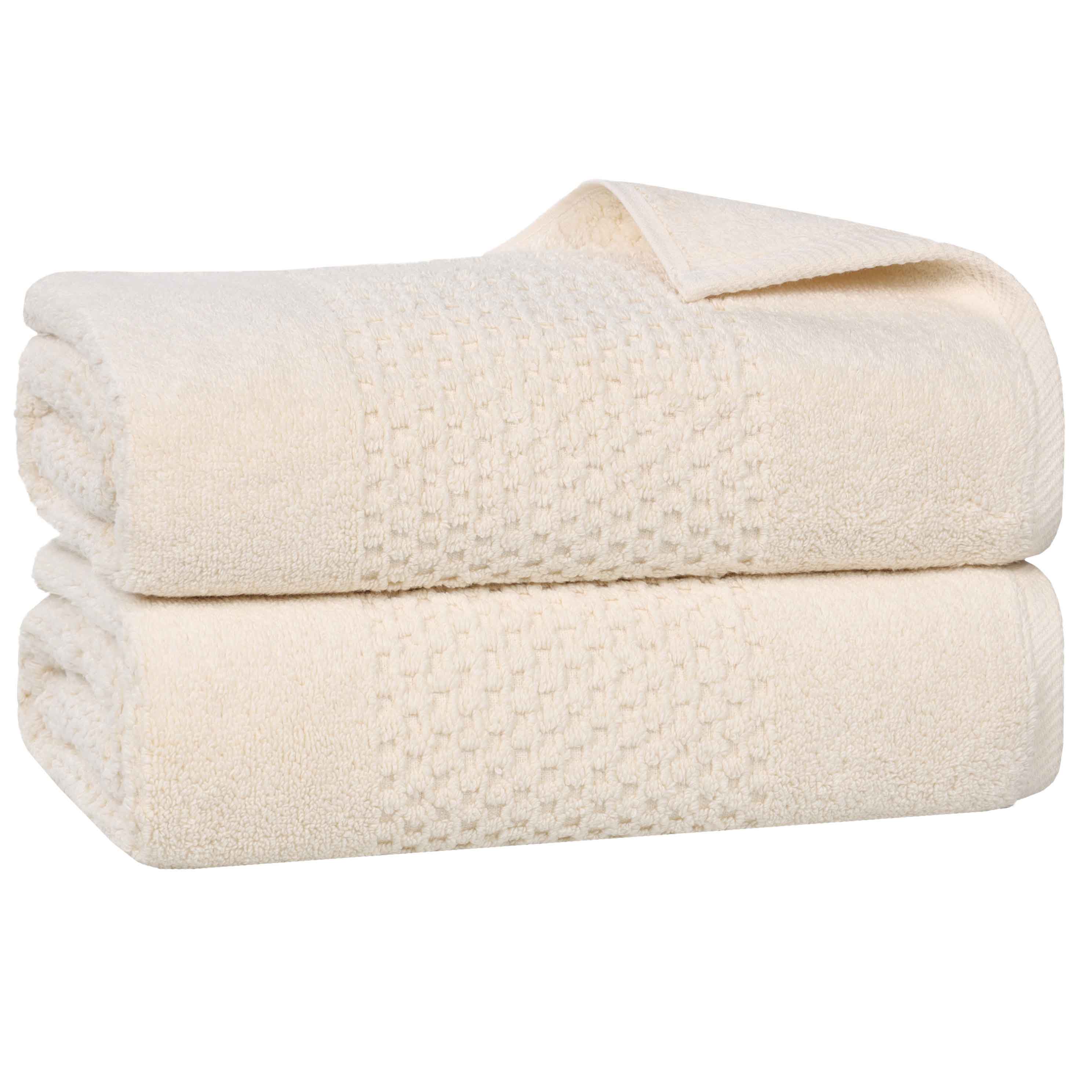 Playa Zero Twist Cotton Solid Waffle Textured Bath Sheets, Set of 2 - Bath Sheet by Superior