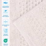 Playa Zero Twist Cotton Solid Waffle Textured Bath Sheets, Set of 2 - Bath Sheet by Superior