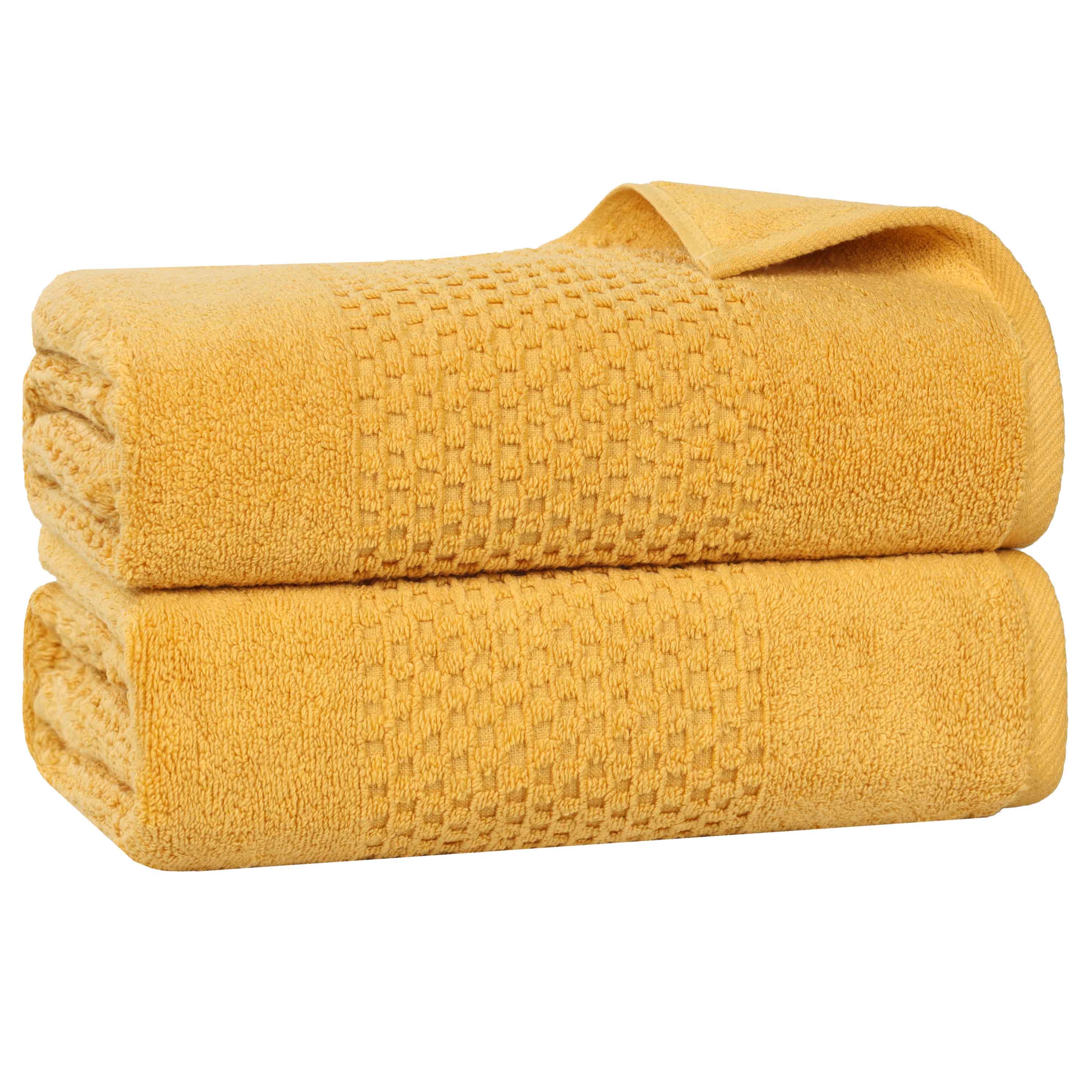 Playa Zero Twist Cotton Solid Waffle Textured Bath Sheets, Set of 2 - Bath Sheet by Superior