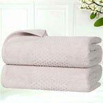 Playa Zero Twist Cotton Solid Waffle Textured Bath Towels, Set of 2 - Bath Towel by Superior