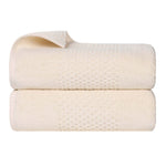 Playa Zero Twist Cotton Solid Waffle Textured Bath Towels, Set of 2 - Bath Towel by Superior