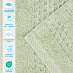 Playa Zero Twist Cotton Solid Waffle Textured Face Towels, Set of 12 - Face Towel by Superior