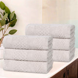 Playa Zero Twist Cotton Solid Waffle Textured Hand Towels, Set of 6 - Hand Towel by Superior