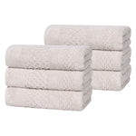 Playa Zero Twist Cotton Solid Waffle Textured Hand Towels, Set of 6 - Hand Towel by Superior