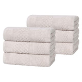 Playa Zero Twist Cotton Solid Waffle Textured Hand Towels, Set of 6 - Hand Towel by Superior