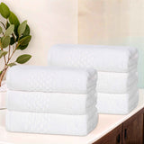 Playa Zero Twist Cotton Solid Waffle Textured Hand Towels, Set of 6 - Hand Towel by Superior