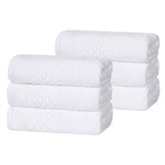 Playa Zero Twist Cotton Solid Waffle Textured Hand Towels, Set of 6 - Hand Towel by Superior